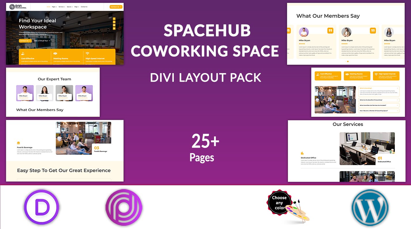 Divi Coworking Space Layouts Pack