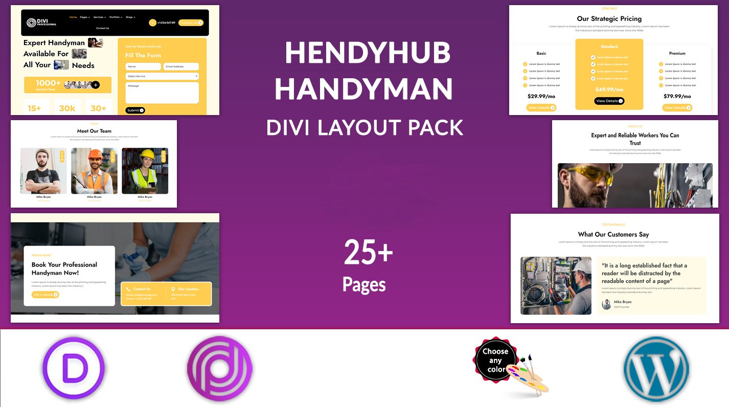 Divi Handyman Layouts Pack