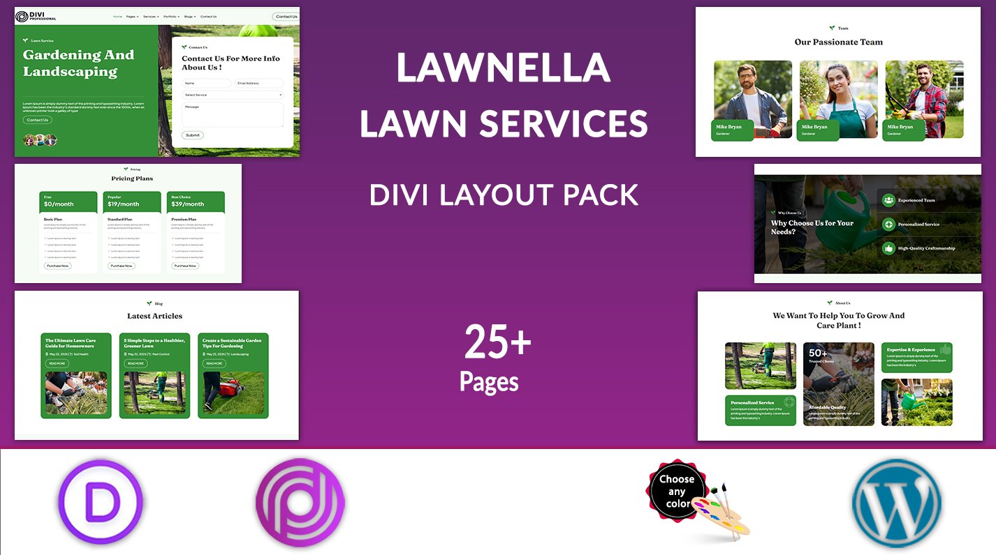 Divi Lawn Services Layouts Pack