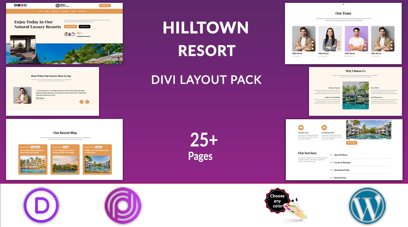Divi Resort Layouts Pack